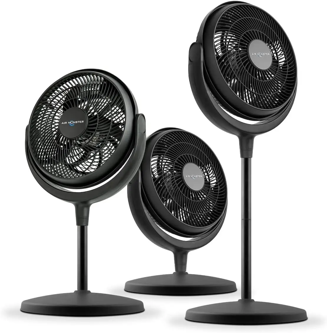 

Inch Power Stand Fan and Floor Fan, Room Fan, Turbo fan, Air Circulator Fan, 3 Speed Settings, High Velocity, Adjustable Tilt, B