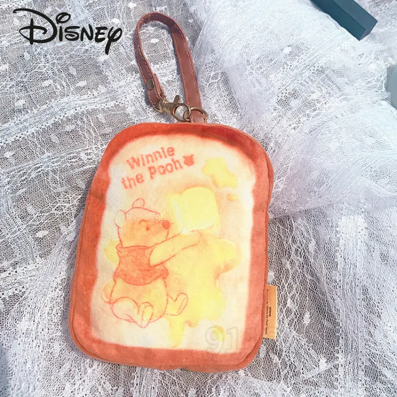 Disney's Winnie The Pooh New Plush Card Bag Cartoon Cute Plush Pendant Fashion ID Card Case High Quality Birthday Gift