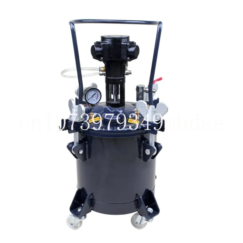 

10L Pressure Paint Pot Tank Spray Gun Sprayer Pressure Regulator Manual Auto Air Mixing Agitator for Industrial Paint
