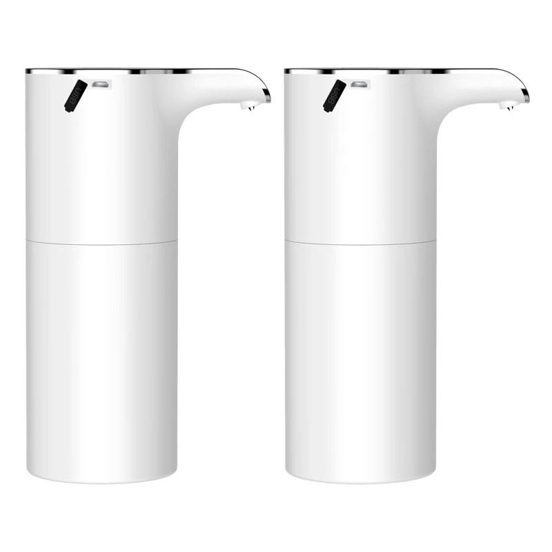 

2X 450Ml Soap Dispenser Automatic Touchless Hand Soap USB Rechargeable Foam Soap Dispenser For Bathroom Hotel Washroom