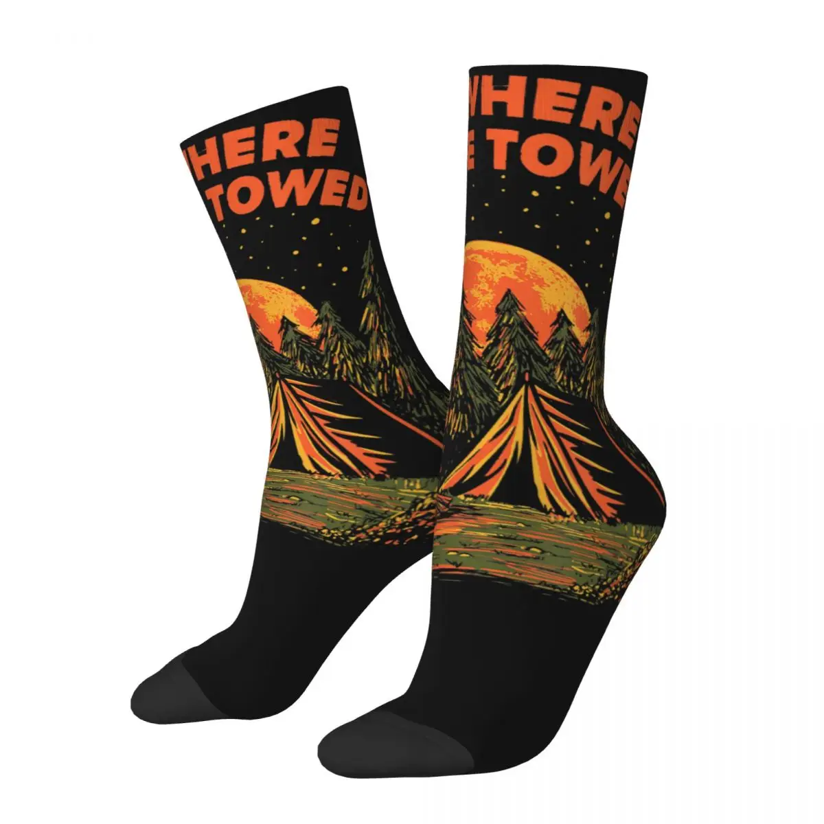 

Funny Camping Humor Camp Joke Merch Socks Compression Skateboard Crew Socks Comfortable for Women's Birthday Present