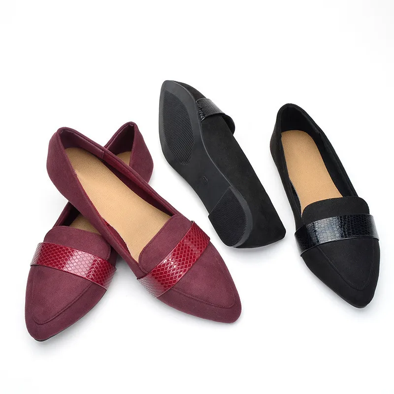 Pointed Toe Ballet Flats Women Loafers Spring Autumn Breathable Soft Flat Shoes Ballerina Moccasins Casual Woman Slip on Shoes