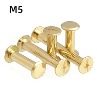 copper plated binding nail sample booklet female rivet photo abum butt locking screw account book nail