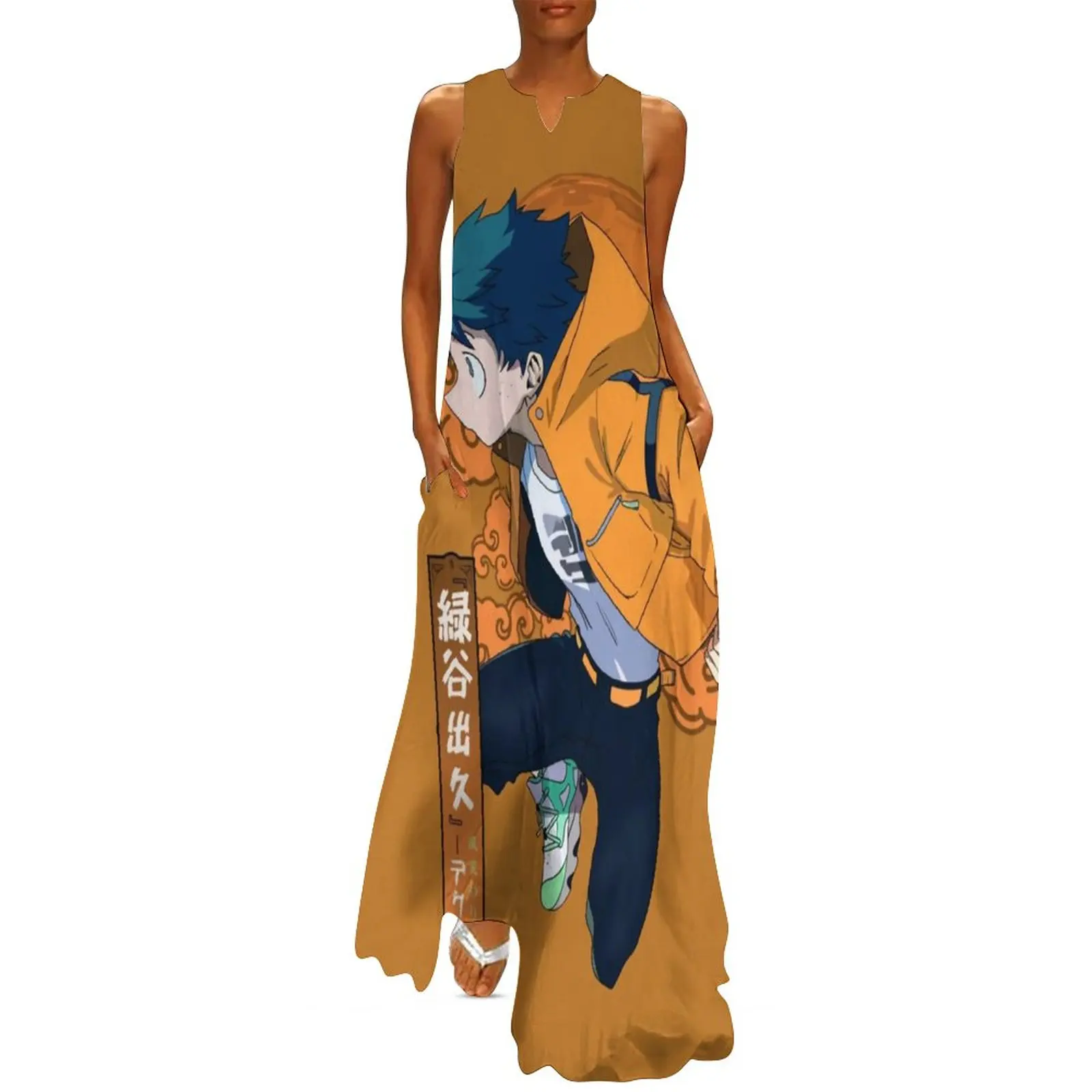 

My Hero Academia Dress Summer Midoriya Izuku The Ninth Street Style Boho Beach Long Dresses Ladies Vintage Maxi Dress Gift