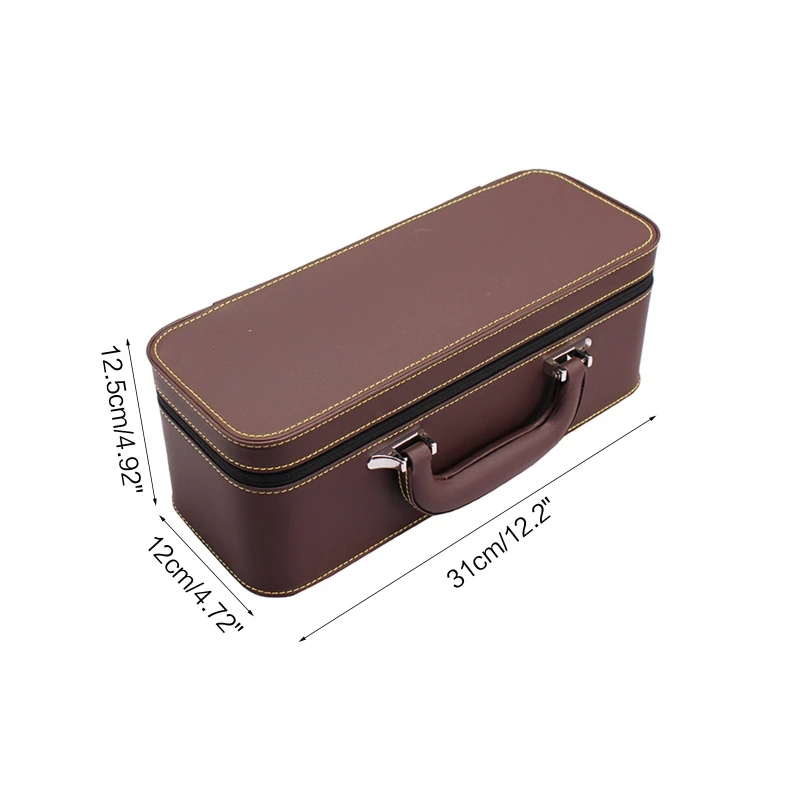 

N58F Portable PU Leather Ring Bracelet Pendant Accessory Holder Storage Mini 15-bit Box Display Gift Case for Ladies Girls