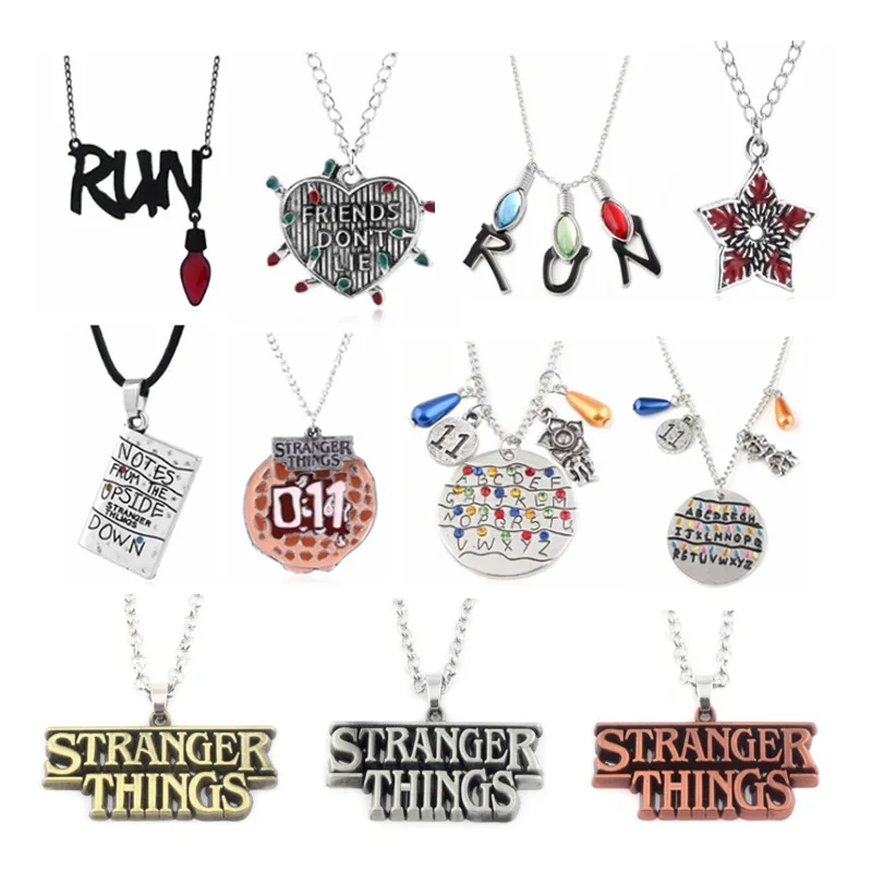 

Stranger Things Necklace Bulb Letter Pendant Chomper Strange Story Fourth Season Men's Necklace Women's Jewelry Gift Wholesale