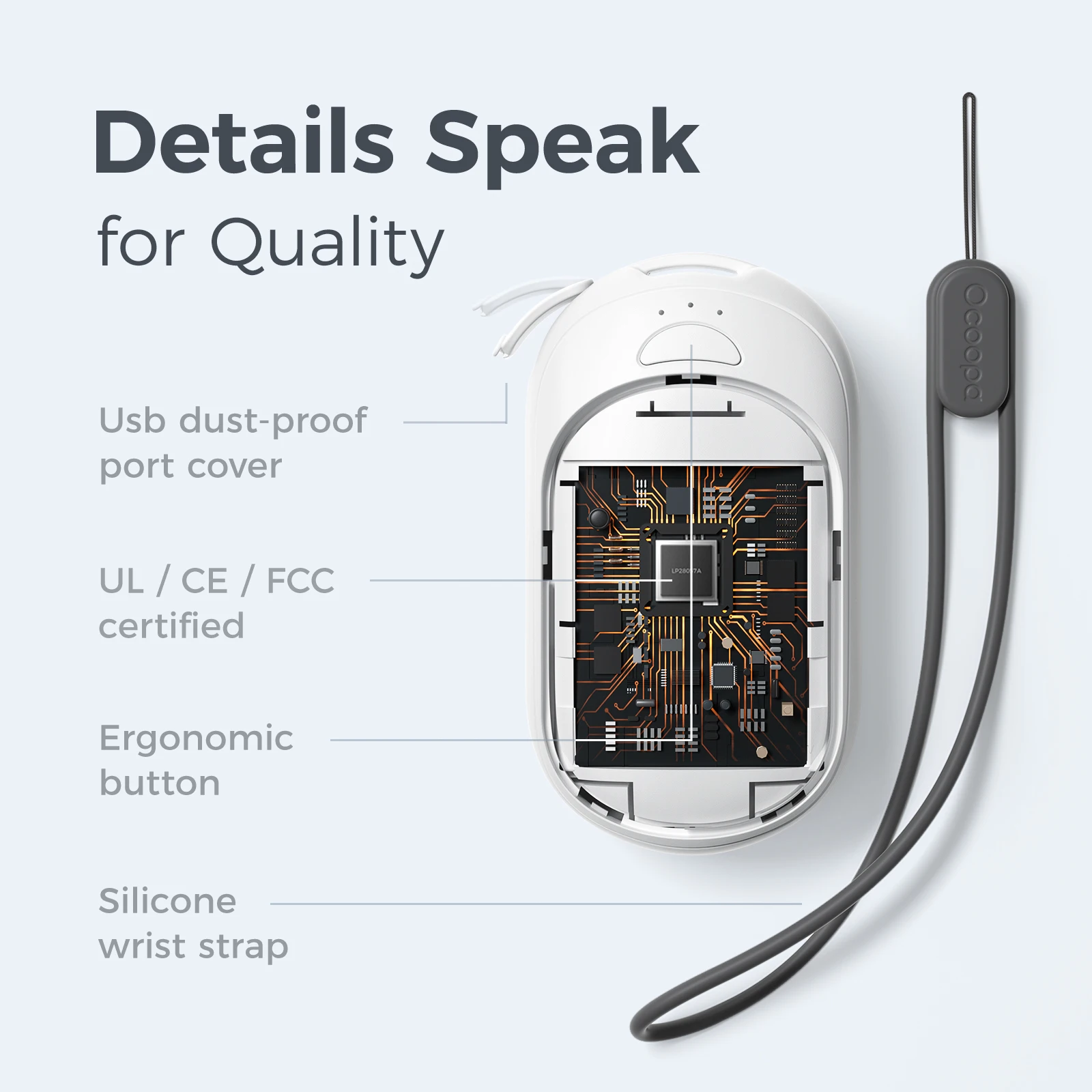 OCOOPA 2 в 1 магнитные перезаряжаемые грелки для рук электрический карманный