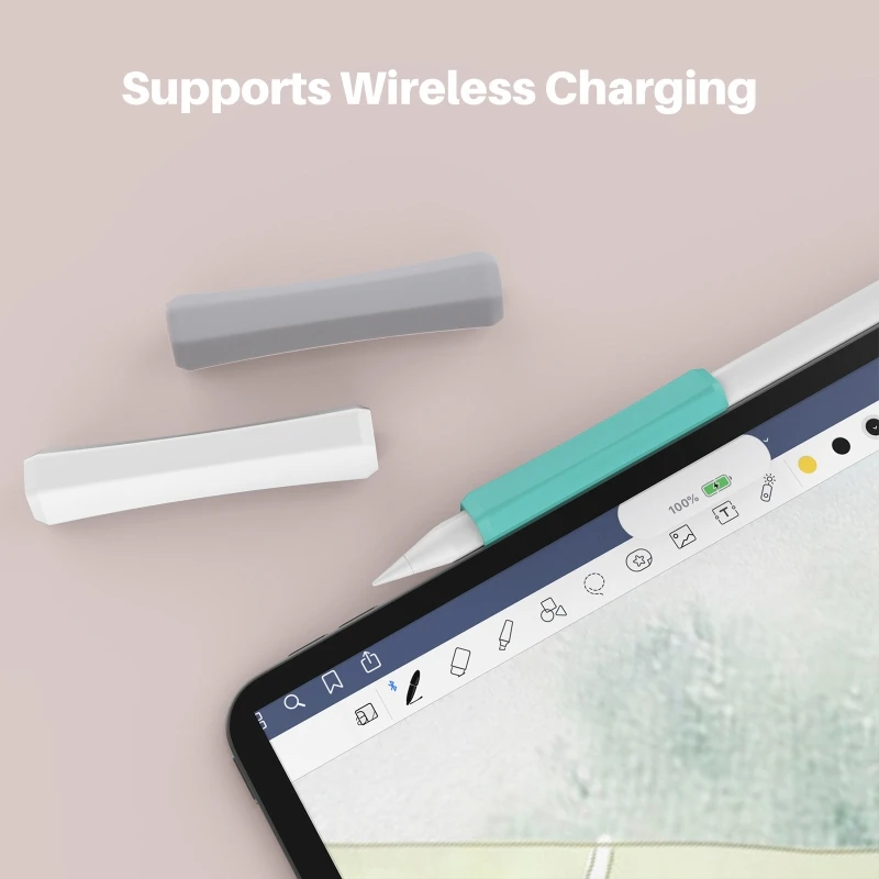 

587D нескользящий защитный чехол с ручкой Подходит для apple Pencil поколения 1/2 силиконовый удобный в удержании защитный чехол с ручкой