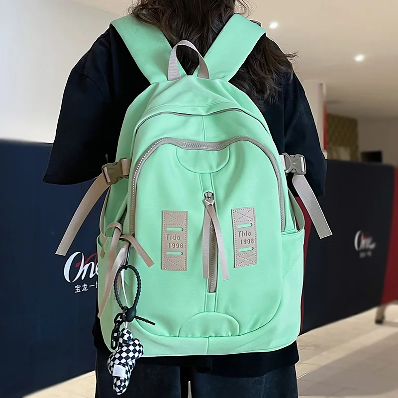 

Водонепроницаемый рюкзак для ноутбука для девочек и мальчиков, модная зеленая сумка для книг для мужчин и женщин, школьный ранец для путеше...