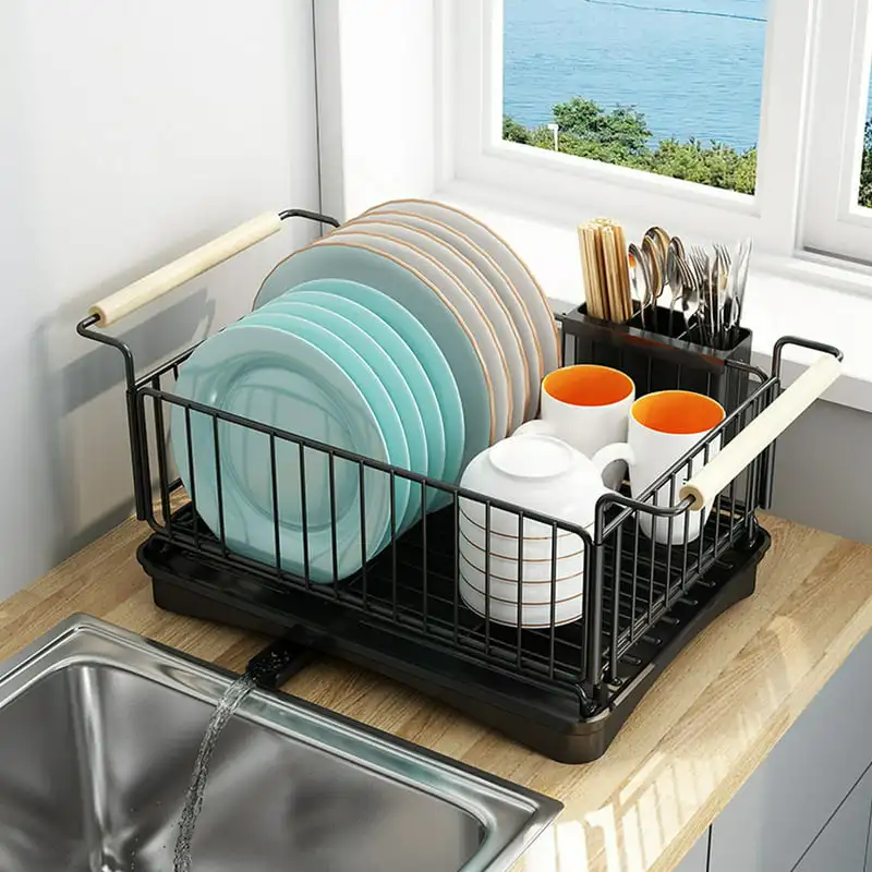 

Dish Drying Rack, Dish Rack,Drying Rack Kitchen Stainless Steel Dish Drainer, with Stretchable Spout for Kitchen Counter15.7 x