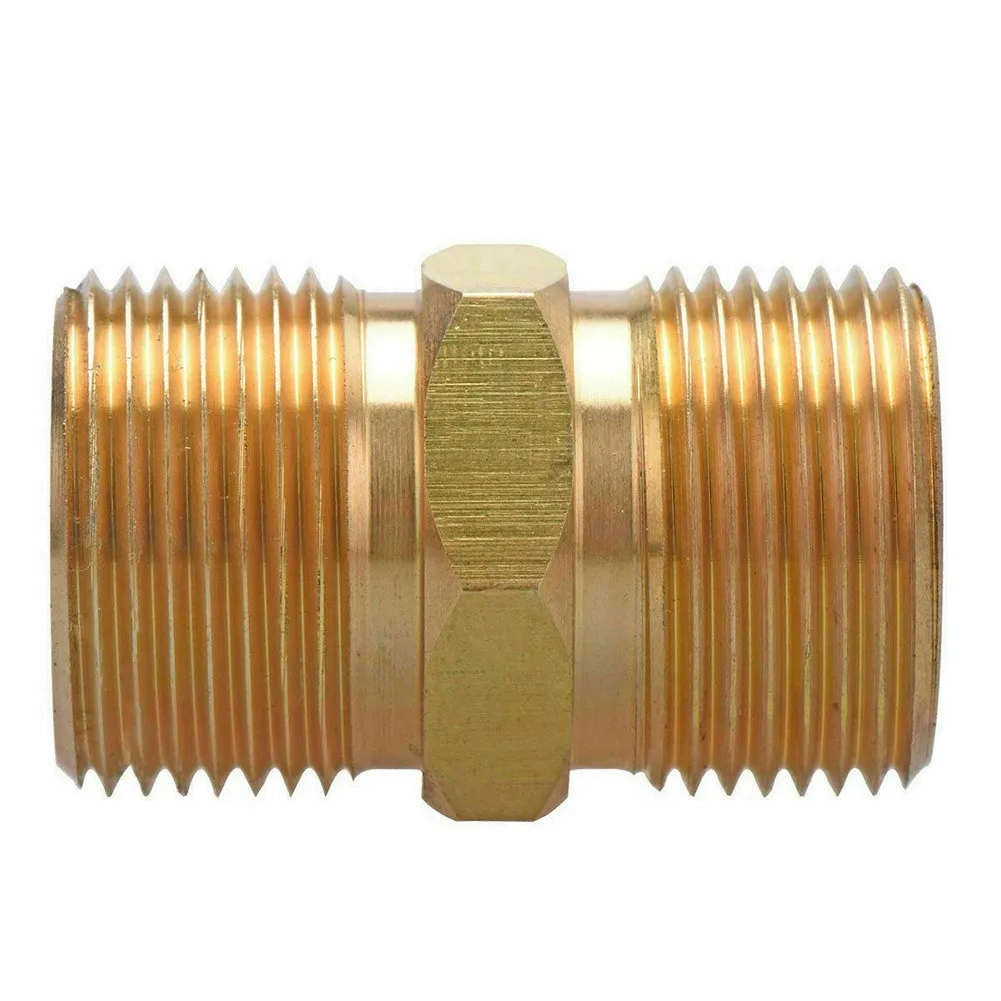 

1pc M22/15mm Adaptor Brass Mm To Male Adaptor Power Pressure Washer Pump Hose Outlet For Karcher