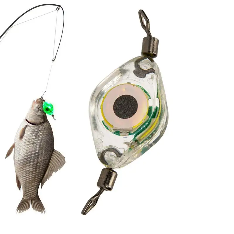 

LED Fishing Lures Eye Shaped Fishing Light Submersible Water Triggered Flashing Strobe LED Lighted Bait Flasher For Shrimp