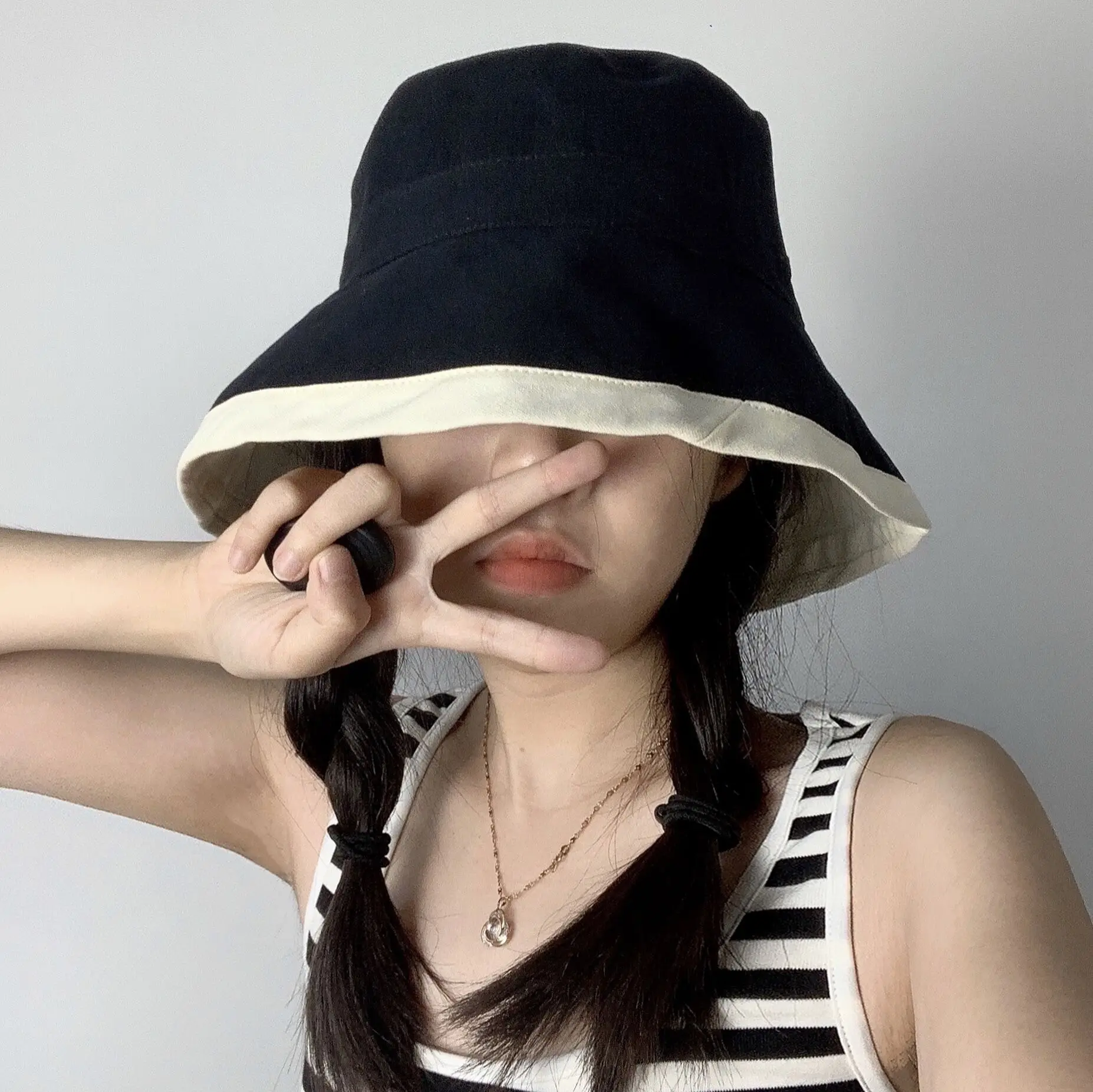 K-sle солнцезащитная шляпа женская летняя с большими полями минималистичная