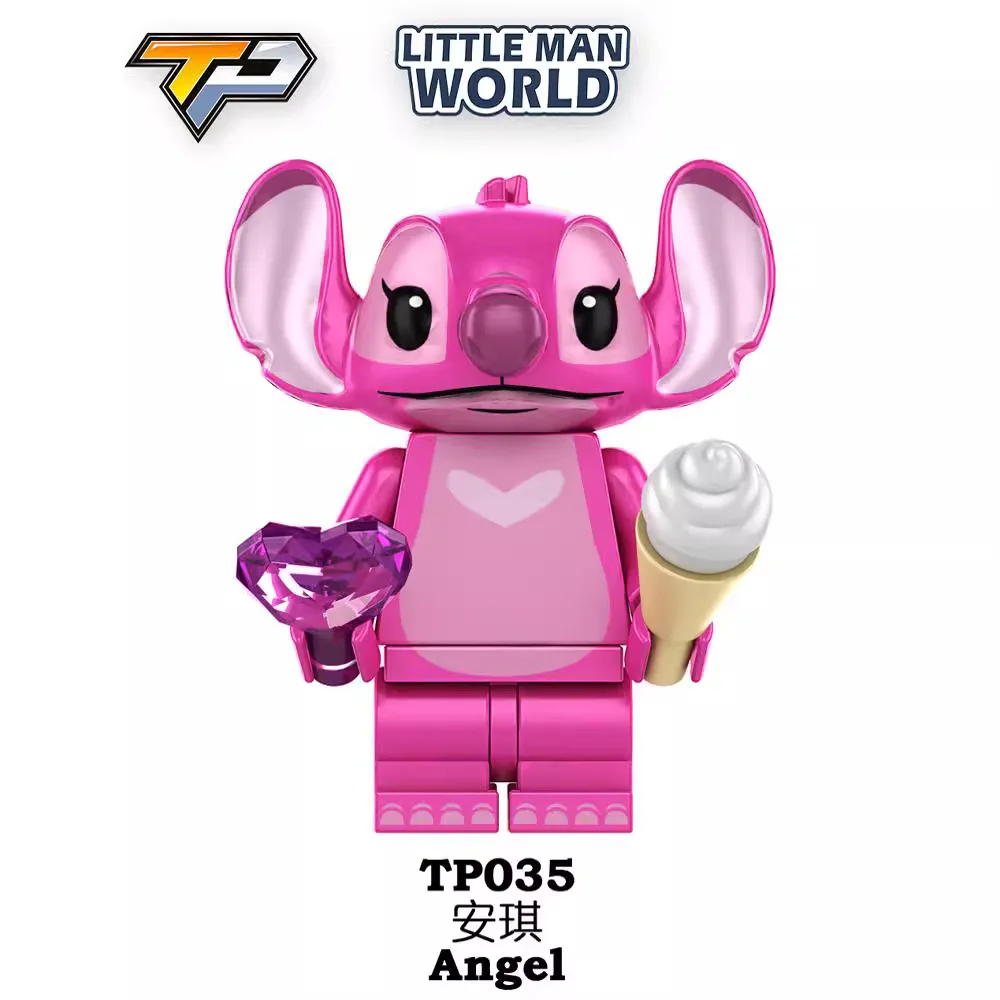 1/8 шт./компл. аниме Дисней детская игрушка Стич Лило строительный блок кукла