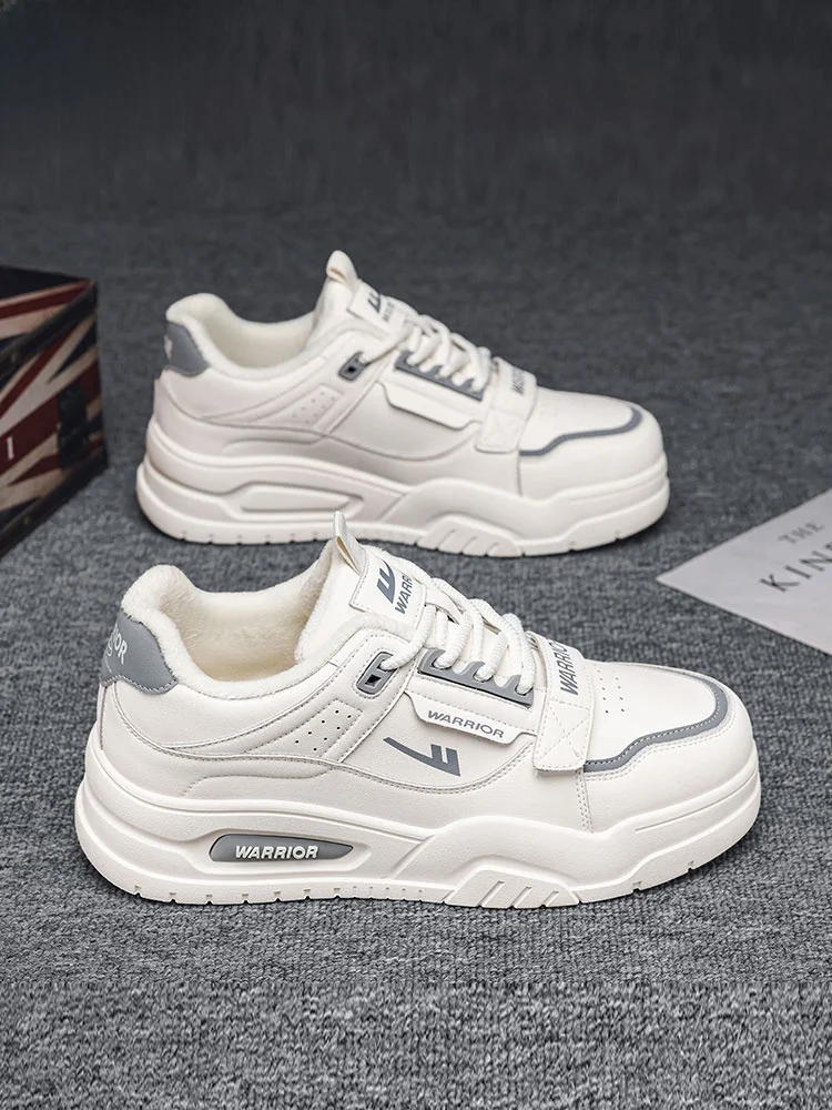 Мужская обувь Warrior белые туфли новинка зимы 2024 кроссовки на платформе мужские