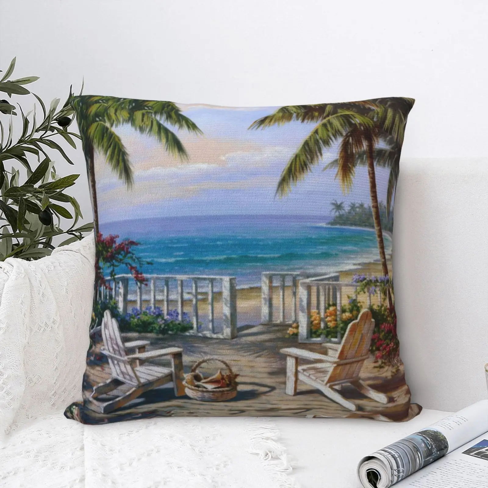 

Beach Oil Painting 7 Pillow Case Decorative Pillows For Bed Pillowcase Pillowcases Pillow Cases Pillowcase Cushion Pillowcases