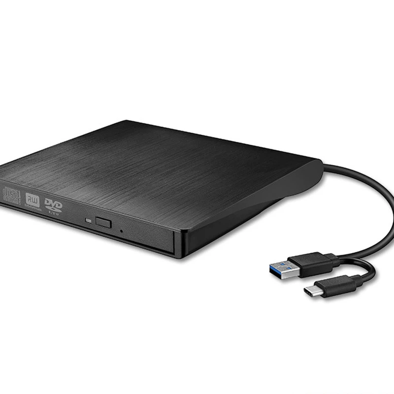 

External DVD Drive USB 3.0 Type C Cable Portable CD DVD RW Drive Writer Burner Optical Player Compatible for Laptop Desktop IMac