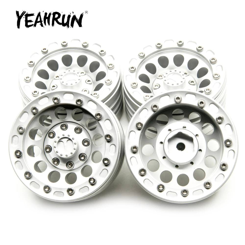 

YEAHRUN, 1,9 дюйма, алюминиевый сплав, Beadlock, колесные диски, ступицы для TRX-4 Axial SCX10 D90 1/10, детали для обновленной модели гусеничного автомобиля, грузовика