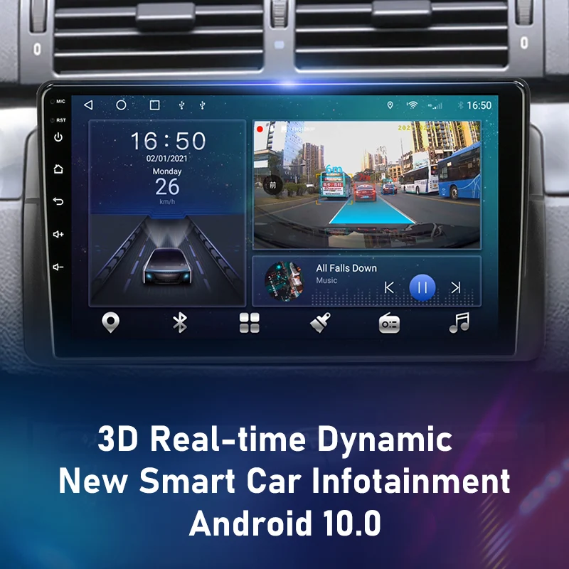 Автомагнитола JMCQ Carplay 2DIN Android 11 мультимедийный видеоплеер для BMW E46 M3 318/320/325/330/335