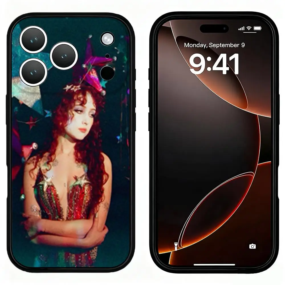 Чехол для телефона Singer C-Chappell Roan для iPhone 17 16 15 14 13 12 11 Pro Max Plus Air Mini, мягкий, черный (art.: 3920d9db88bfb) - 3920d9db88bfb