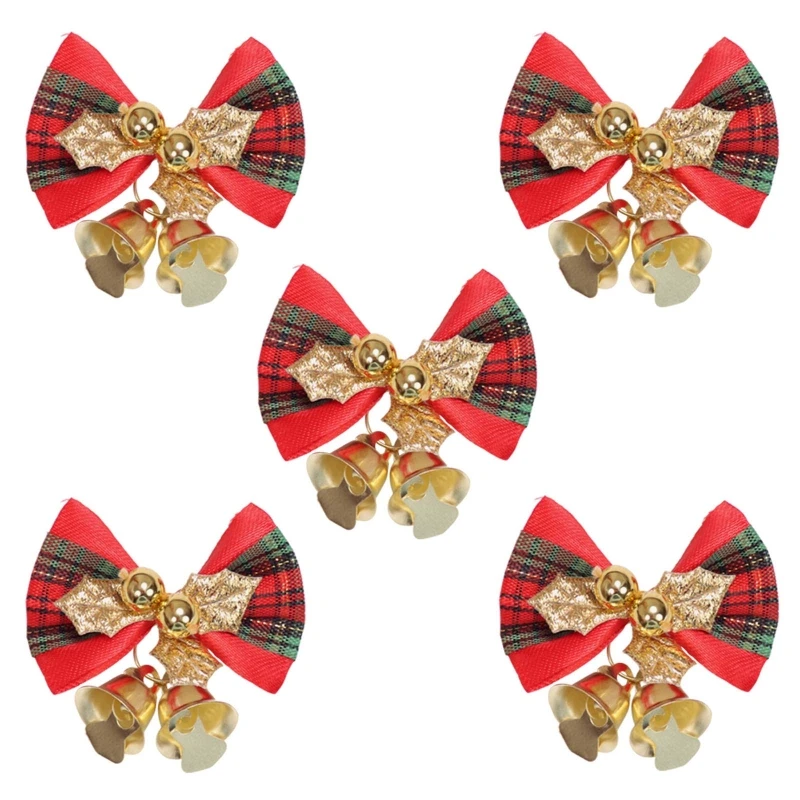 

5 шт., новогодние колокольчики для украшения дома и сада