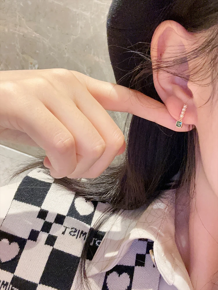 Популярные серьги-гвоздики из золота 0 карат Южной Кореи женские модные