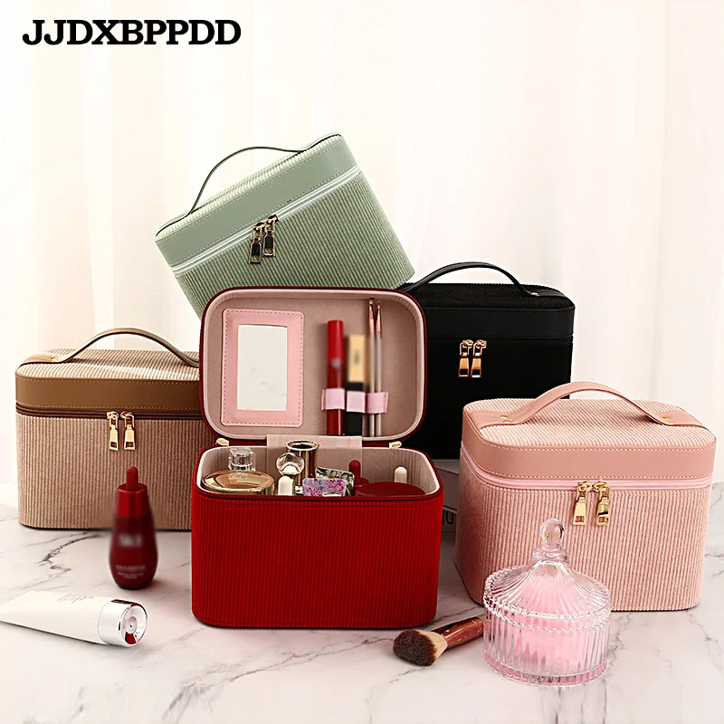 

Professional Make Up Bag Women Shoulder Cosmetic Case High Quality Female Beauty Brush Waterproof Makeup Box Toiletry Suitcases