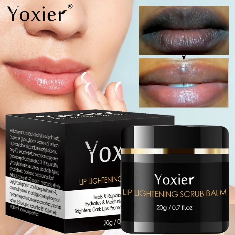 

Lip Lightening Scrub Balm Moisturizing Remove Black Lips Dead Skin Lighten Lip Lines Brighten Skin Colour Deep Nourishment 20g