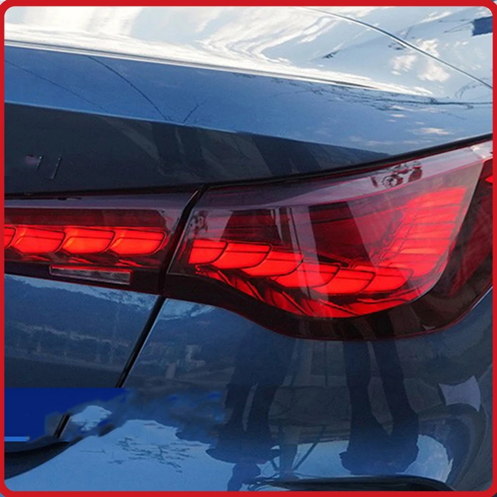 Фото Для BMW 4 серии G22 G82 2020-2023: Обновленные задние фонари в сборе, светодиодные динамические указатели поворота с эффектом запуска, стиль «Драконья чешуя» №2