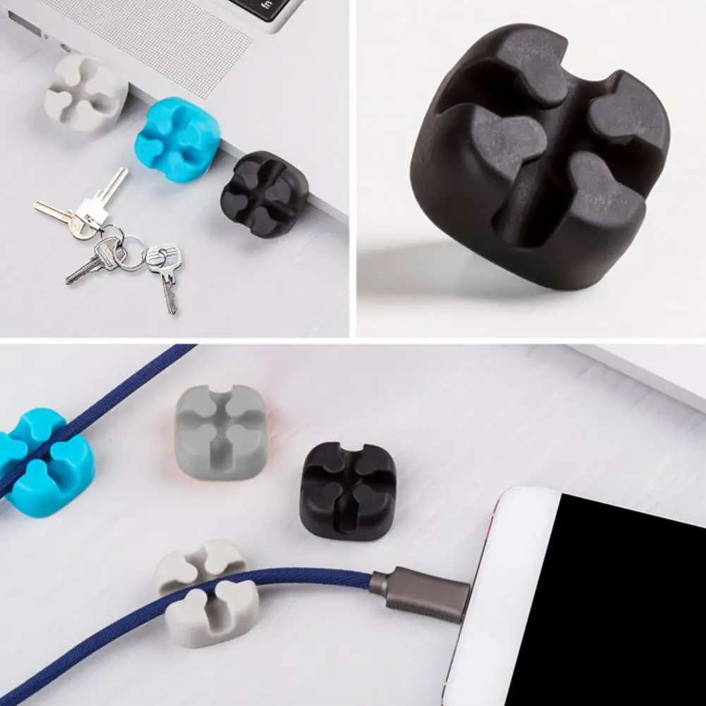 

Cable Organizer Reliable Practical Flexible Mobile Phone Data Wire Cord Holder Phone Accessories Cable Holder Cable Clip