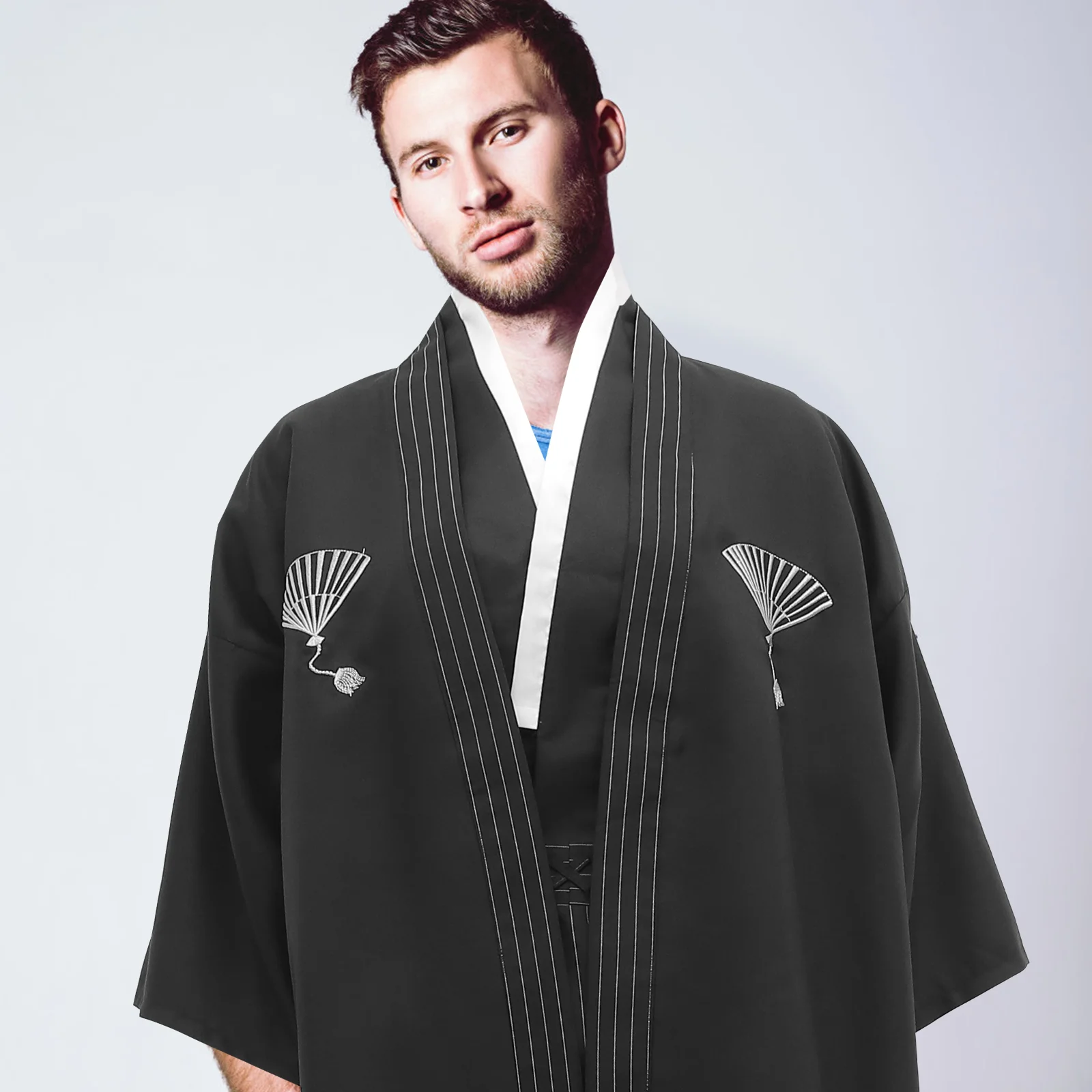 

Мужское платье, одежда, костюм самурая, мужская верхняя одежда, стильное кимоно, пальто, японский юката