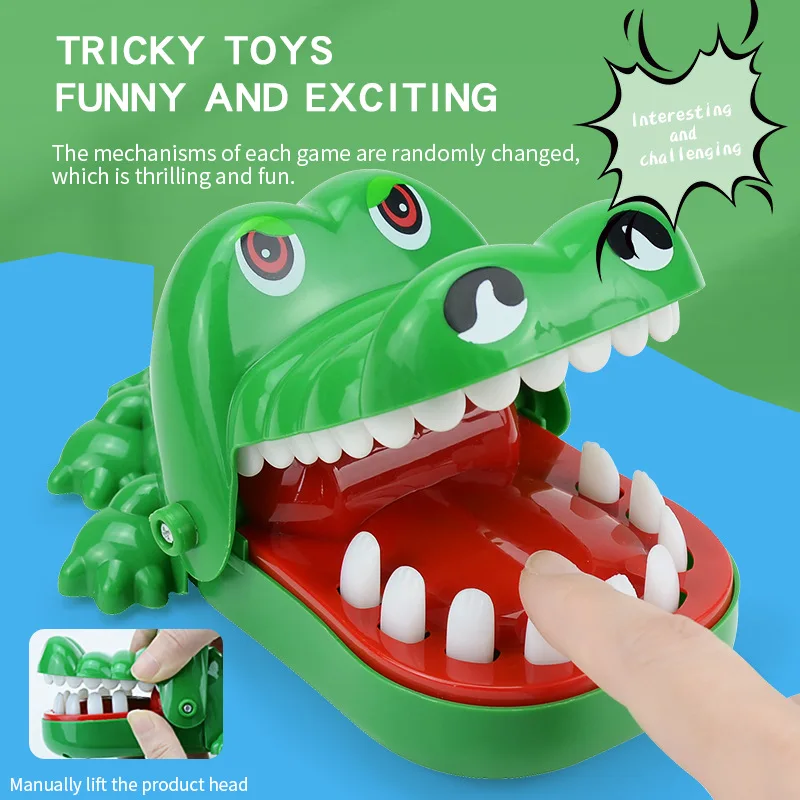 

Crocodile Teeth Toy Game for Kids Crocodile Biting Finger Dentist Games Funny Toy Children's Desktop Parent Interactive Game