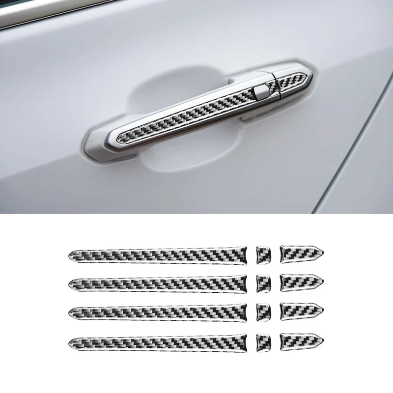 

Аксессуары для Cadillac ATS 2014-2020, чехол из углеродного волокна для наружной дверной ручки, декоративная наклейка на рамку