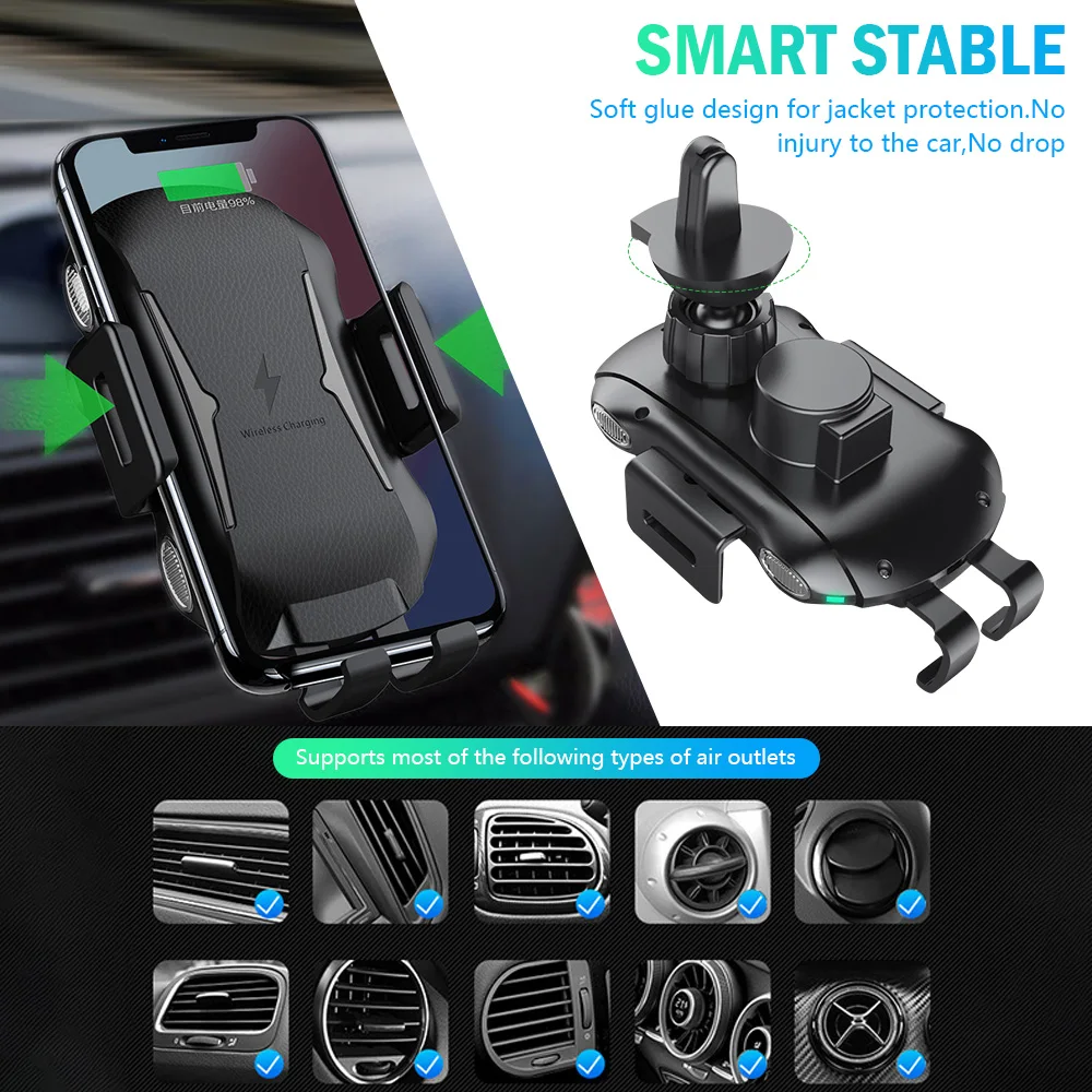 Автомобильное беспроводное зарядное устройство Qi 15 Вт 2 А | Автомобили и