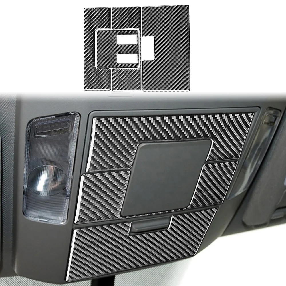 

Настоящее углеродное волокно для Toyota Tundra передняя лампа для чтения автомобиля декоративные внутренние наклейки аксессуары для модификации автомобиля