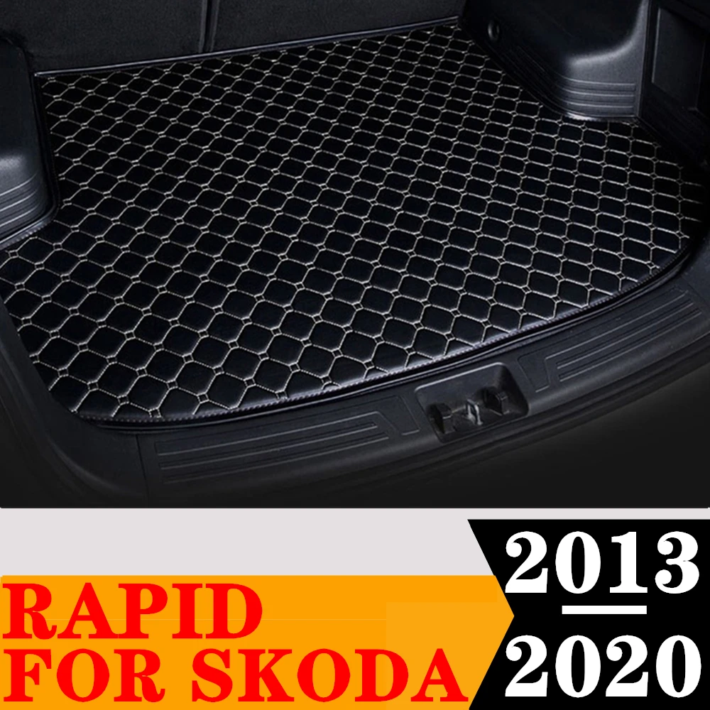 Коврик в багажник автомобиля для SKODA Rapid 2020 2019 2018 2017 2016 2015 2014 2013 задний поднос