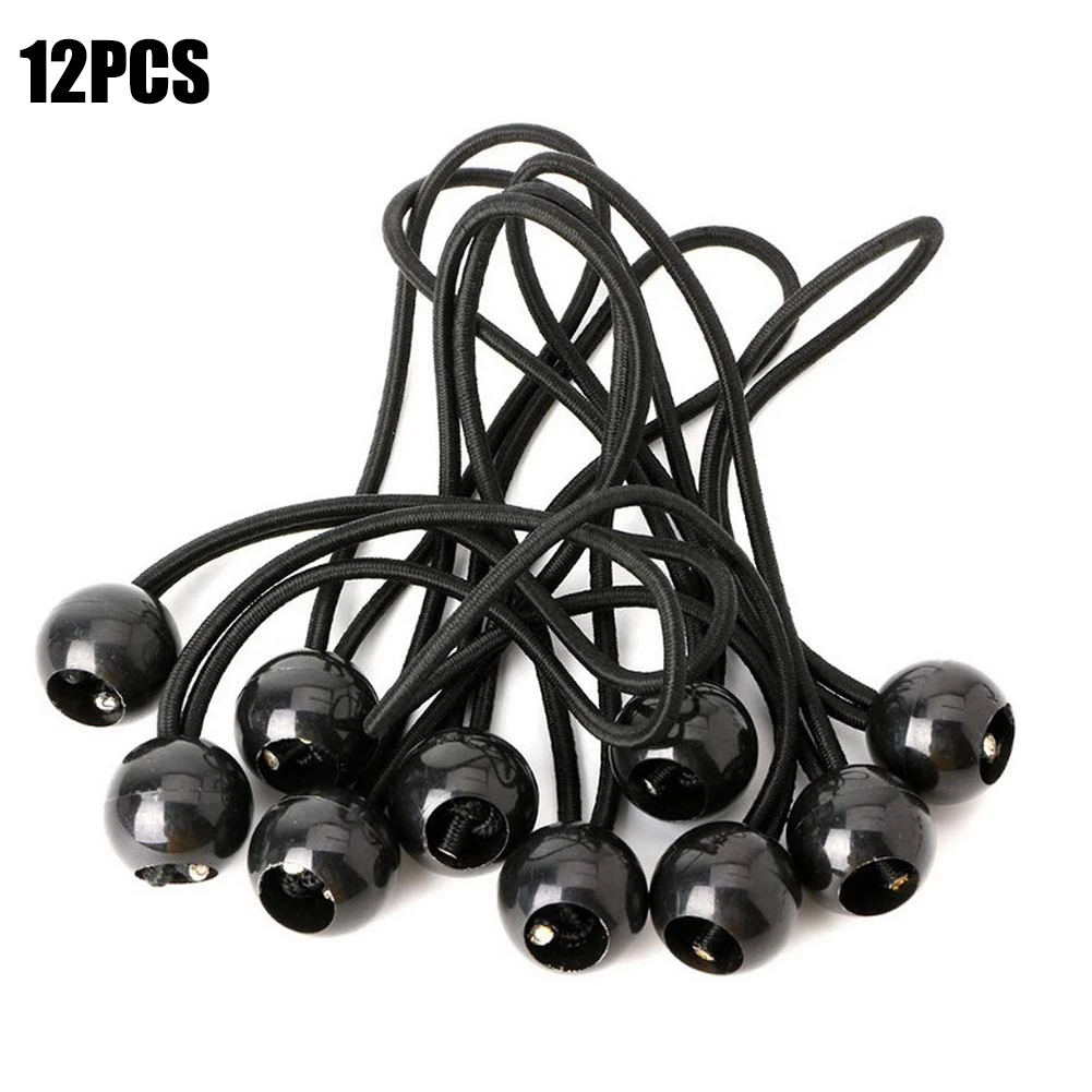 

12pc Bungee Balls Cords Shock Elastic Toggle Tarpaulin Trailer Cover Tent For Securing Tarp Covers, Canopies, Awnings, Etc.