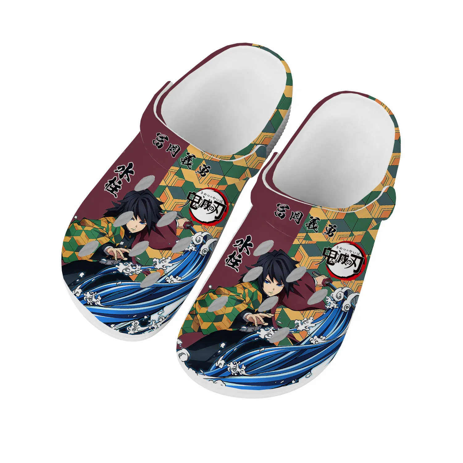 

Сабо Giyu Tomioka для мужчин и женщин, обувные тапки для дома, рассекающие демонов, без яибы, под заказ