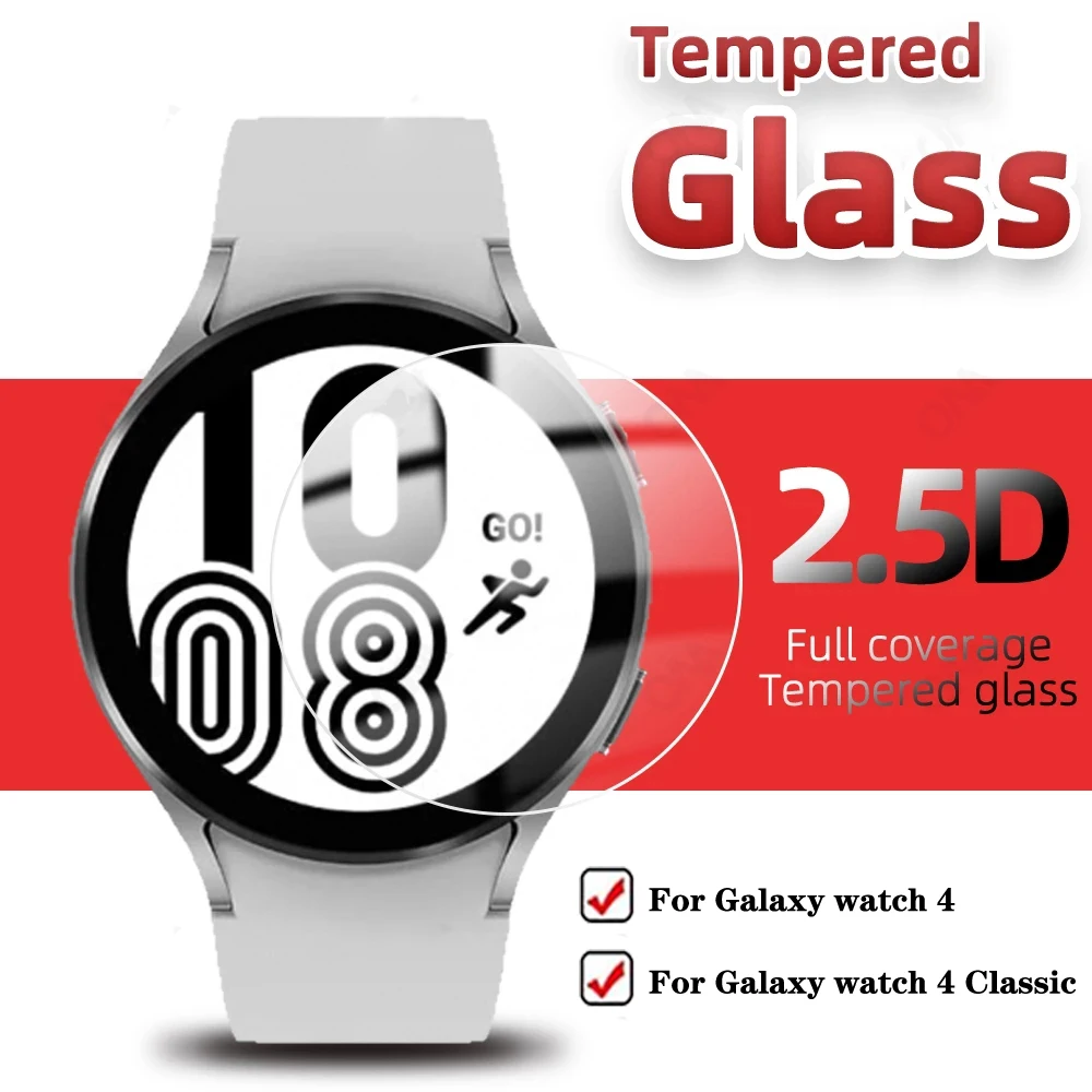 

Tempered Glass Film For Samsung Galaxy Watch 4 5 40/44mm Screen Protector Clear Front Film For Classic 42mm 46mm Smartwatch