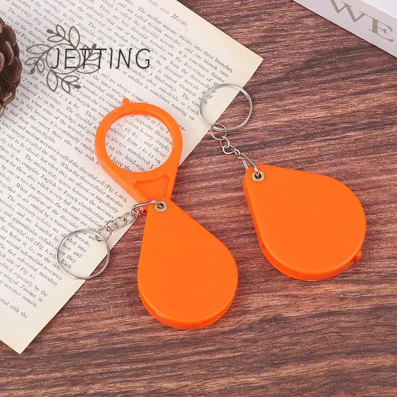 1 шт. 10X мини-Лупа ювелирные изделия для чтения увеличительное стекло портативный складной карманный брелок для ключей, лупа 34/38 мм для марок монет