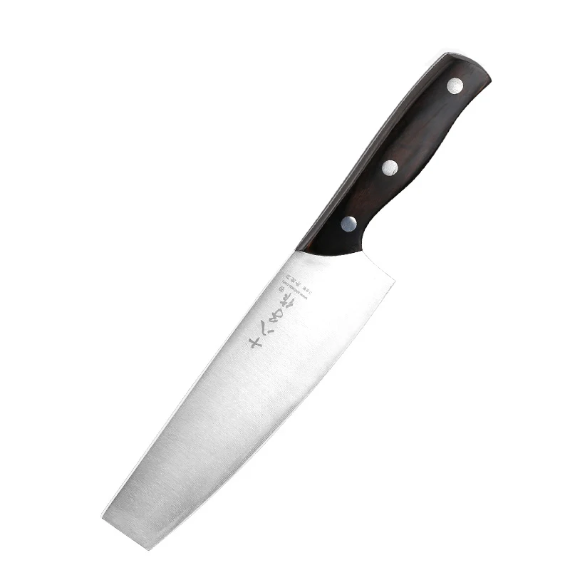 

10" Home Kitchen Knife Three-layer Clad Steel Multipurpose Knife Sushi Vegetables Cabbage Fish Hunting Couteau Kitchen Tools