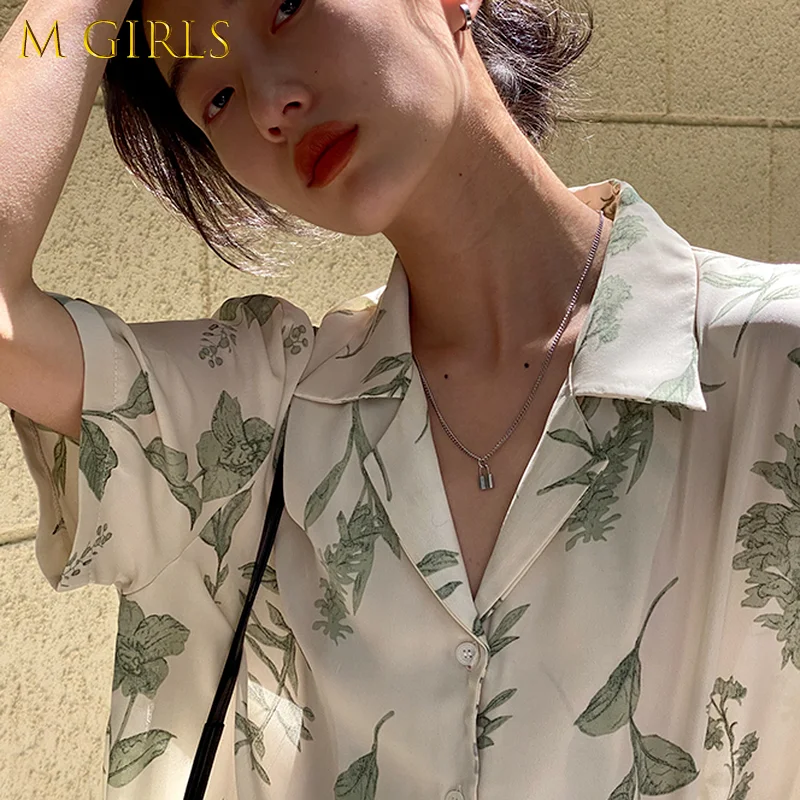 

Shirt Women Print Leisure Retro Students Clothing Ladies Tops Lovely All-match Harajuku Korean Style Chic Streetwear Fashion Ins