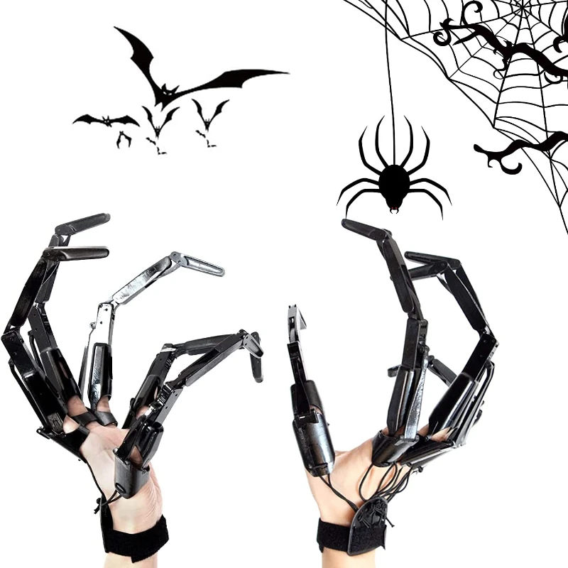 

Halloween Articulated Finger Creative Props Fingers Gloves Extensions Scarry Skeleton Hands Realistic Ghost Claw Halloween Decor