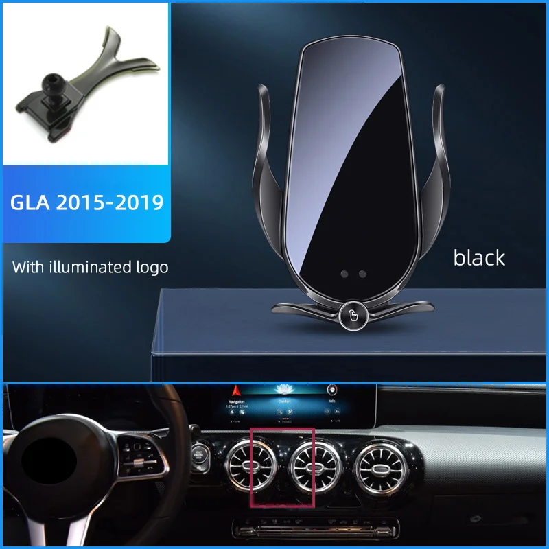 Беспроводной автомобильный держатель для телефона Mercedes Benz A B C E S G Class GLA GLB GLC GLE GLS CLS V260 Vito AMG, зарядное устройство, аксессуары