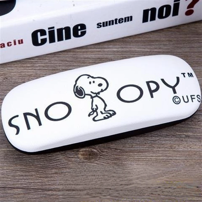 Горячая Распродажа Snoopy портативный жесткий кожаный футляр для очков Модный