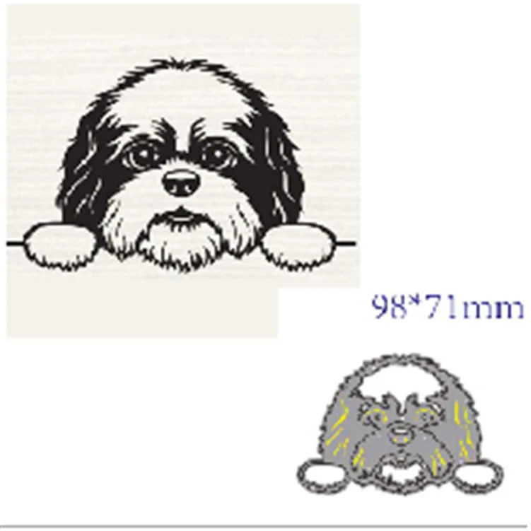 

Металлическая форма-трафарет в виде животного, собаки, штамп-клоуна, декоративные штампы для скрапбукинга, штампы для альбома, бумаги, тисне...