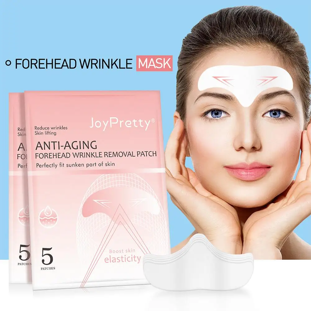 

5Pcs Forehead Line Removal Sticker Gel Patch Firming Lifting Anti Wrinkle Anti-aging Forehead Mask Skin Care for woman