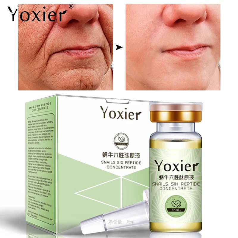 

Snails Six Peptide Concentrate Face Serum Moisturizing Firming Lifting Anti Aging Smoothen Wrinkles Deep Nourishment Repair 10ml