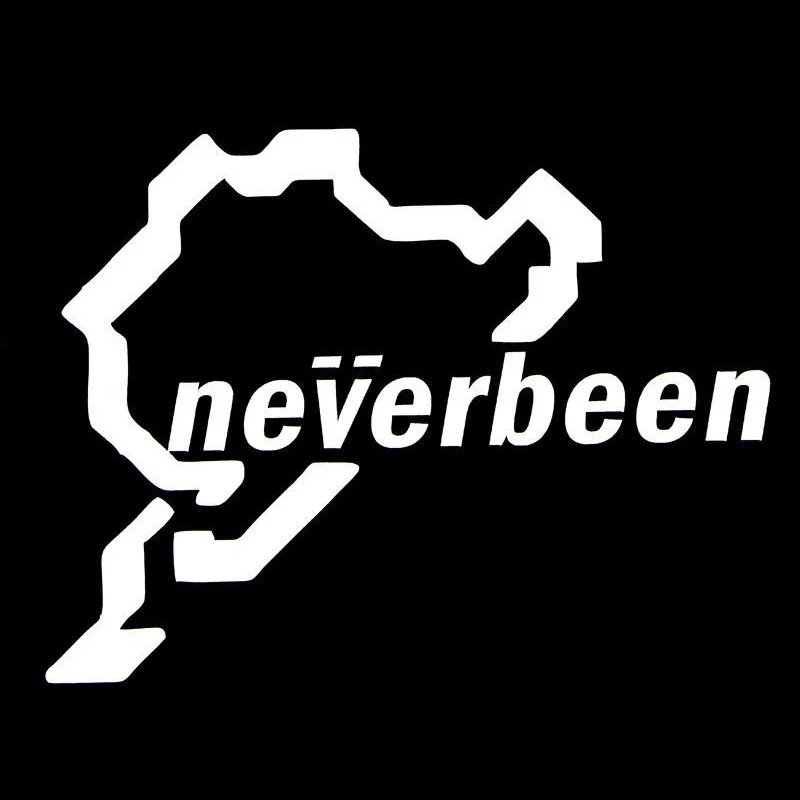 

Jpct personalized automobile neverbeen Nurburgring decal for RV, PVC waterproof sunscreen sticker on bumper, black, 10cm*14cm
