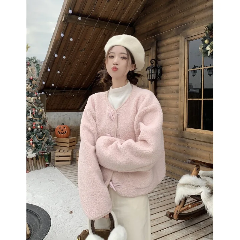 Нежное женское пальто с хлопковой подкладкой из искусственного берберского